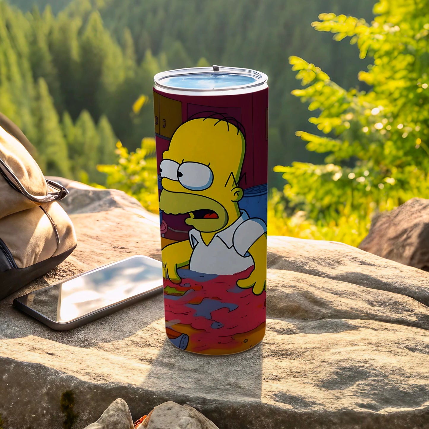 Cartoon Character Print Insulated Travel Cup