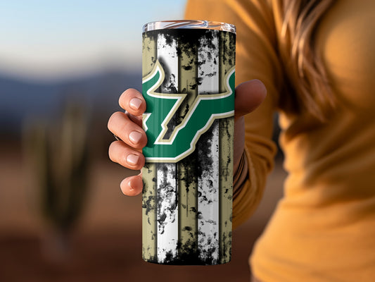 Distressed Bull Design Stainless Steel Tumbler Product