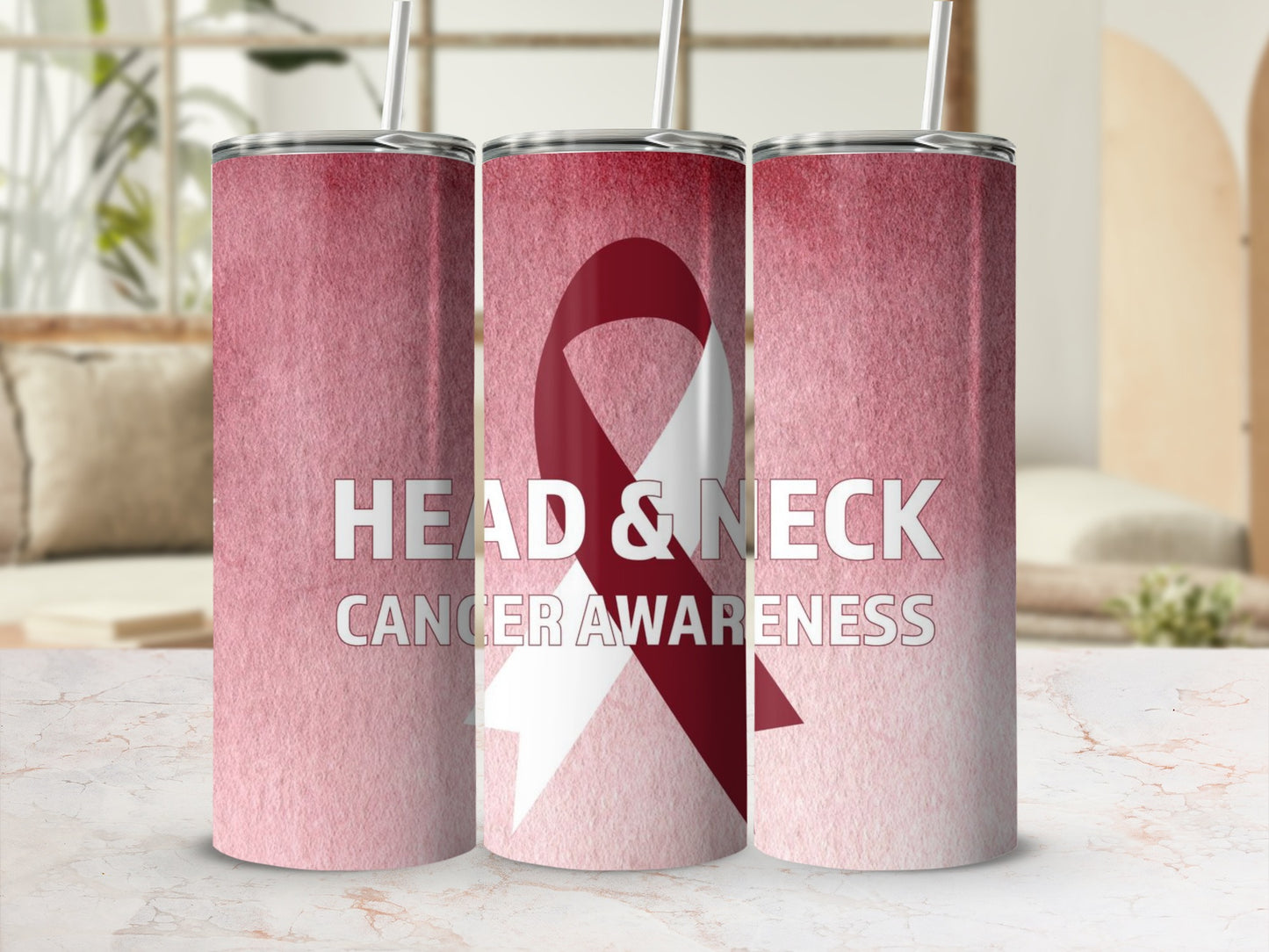 Head and Neck Cancer Awareness Tumbler 20oz