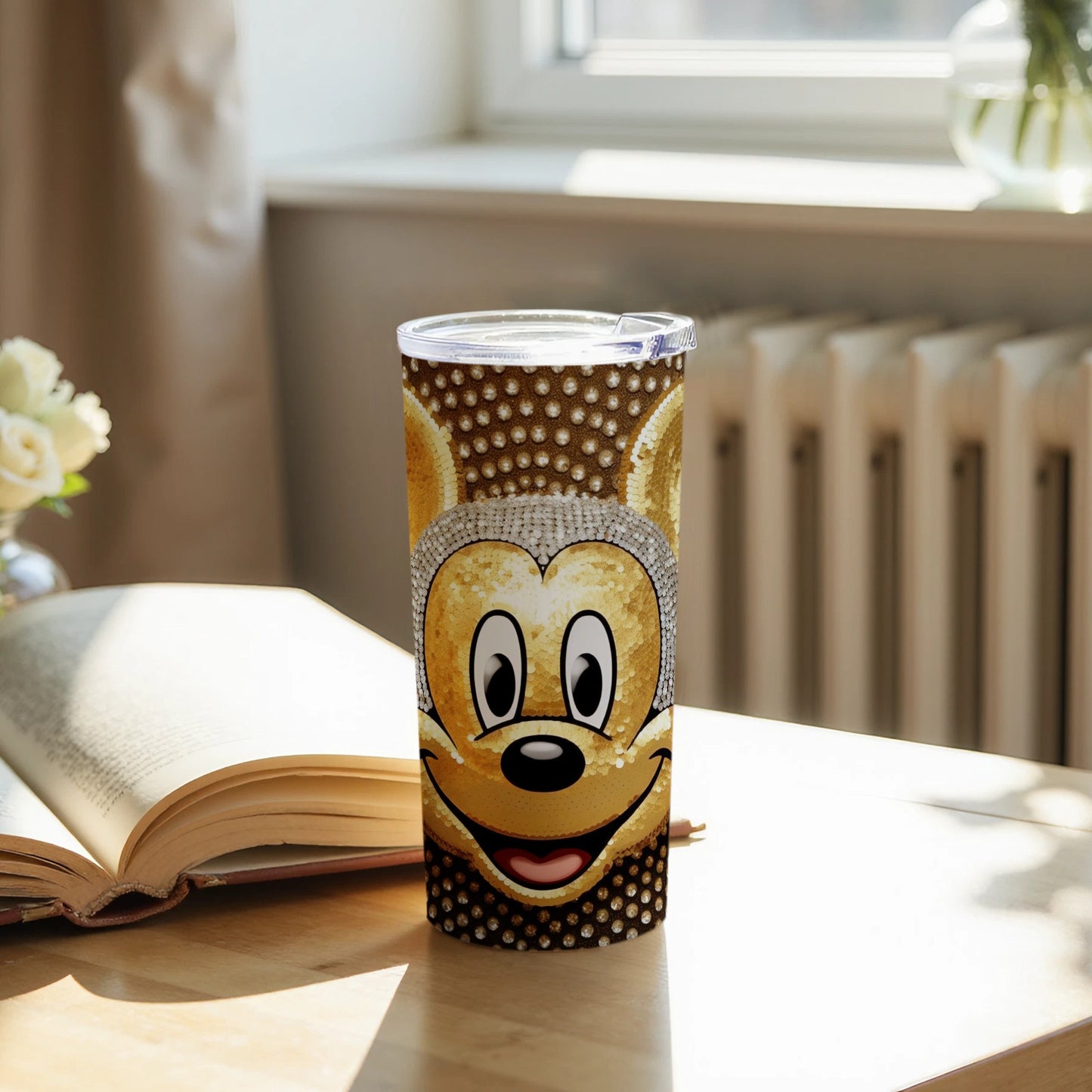 Decorative Insulated Tumbler with Sparkling Design