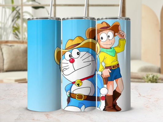 Cowboy Cartoon Character Design on Tumbler Product