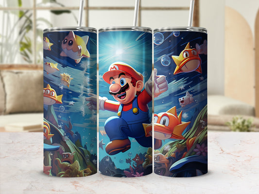 Mario Underwater Adventure Design Stainless Steel Tumbler