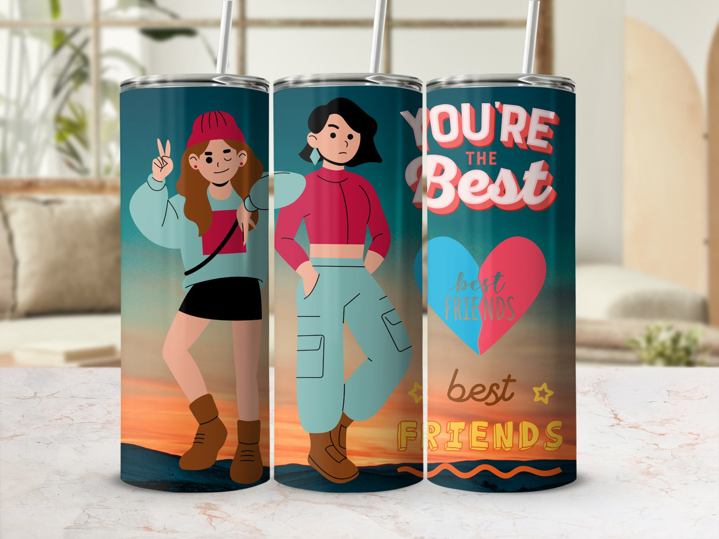 You're the Best Best Friends Themed Tumbler