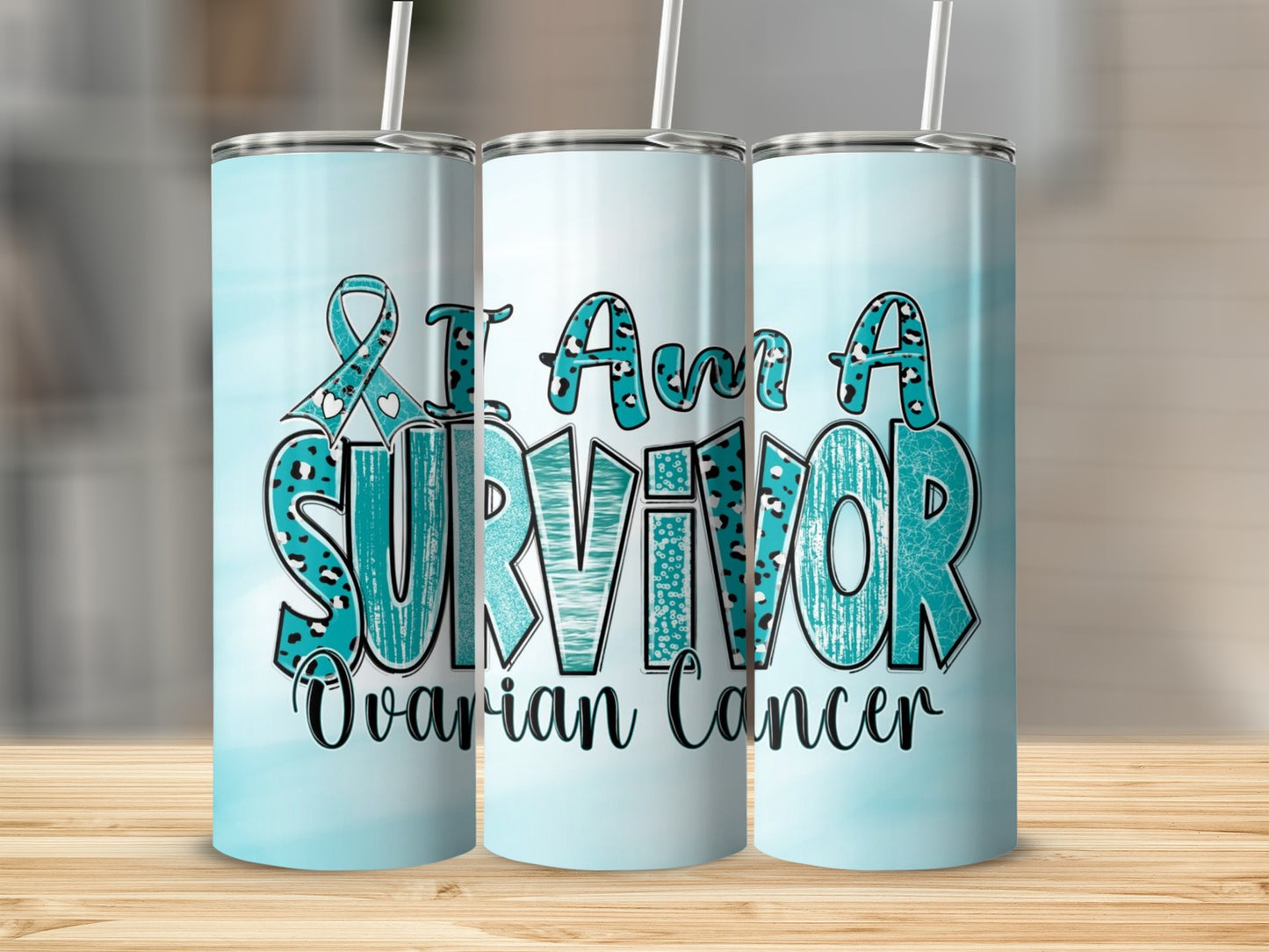 I Am A Survivor Ovarian Cancer Tumbler Cup