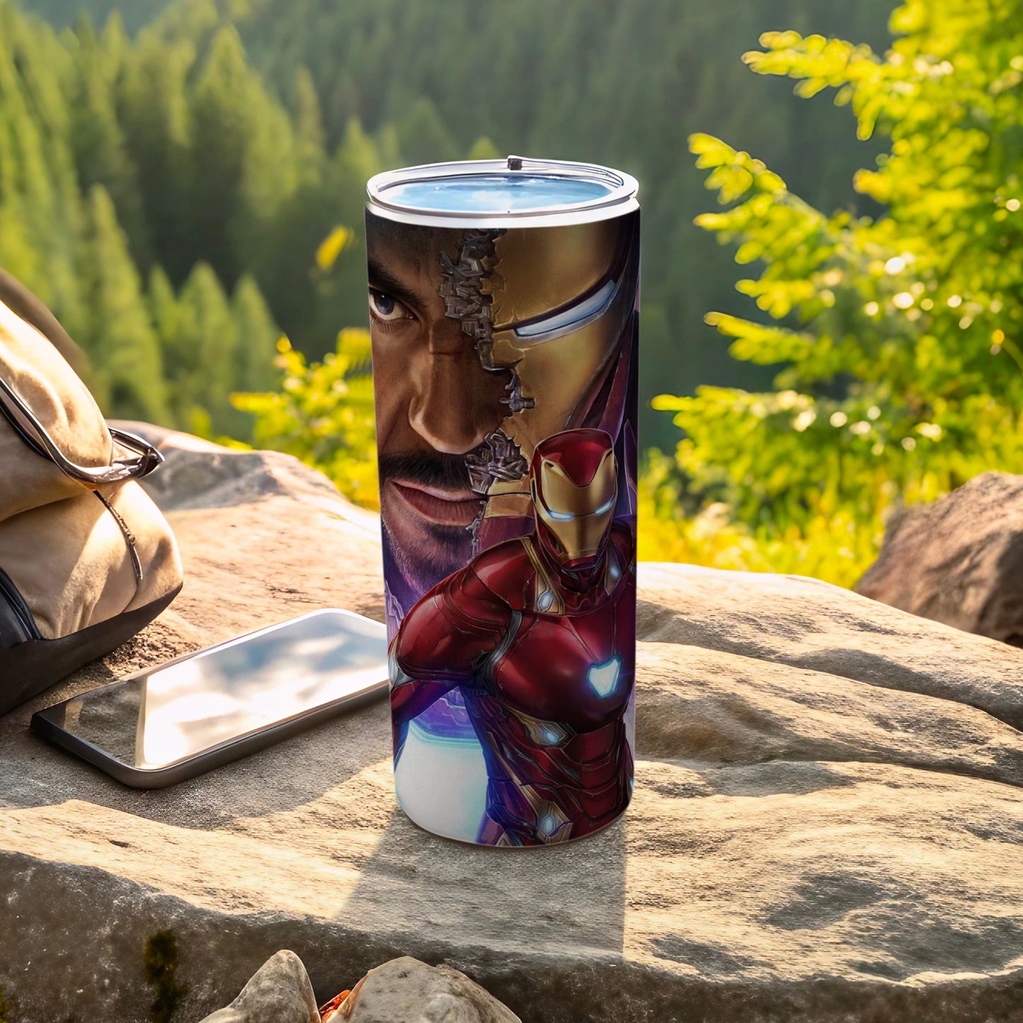 Iron Man Travel Tumbler with Iconic Character Design