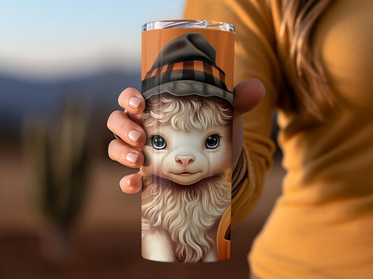 Cute Halloween Llama with Hat Insulated Tumbler