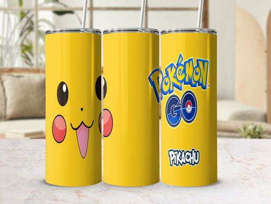 Pokémon GO Pikachu Themed Tumbler 20oz Stainless Steel