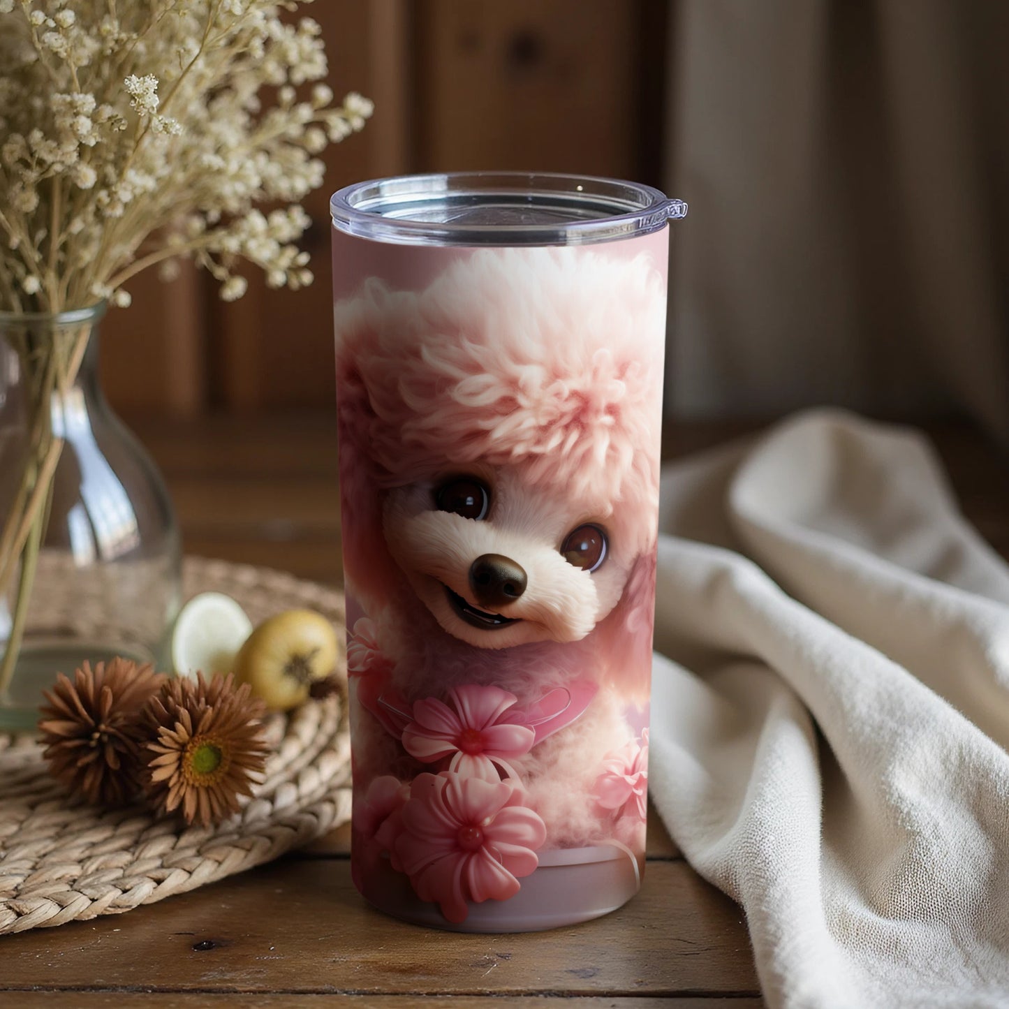 Charming Pink Poodle Puppy Cute Dog Art Tumbler product type
Poodle
Pink Dog
Cute Puppy
Flower Design
Tumbler Cup
Dog Lover
Animal Print
Pet Theme
Blush Pink
Adorable Pet
Poodle Art
Floral Pattern
Drinkware
Gift Idea
Women Gift
Girls Gift
Cute Animal
Sweet Puppy
Happy Dog
Travel Tumbler