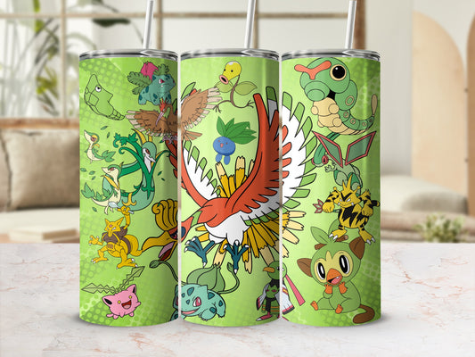Vibrant Cartoon Character Design Tumbler Cup