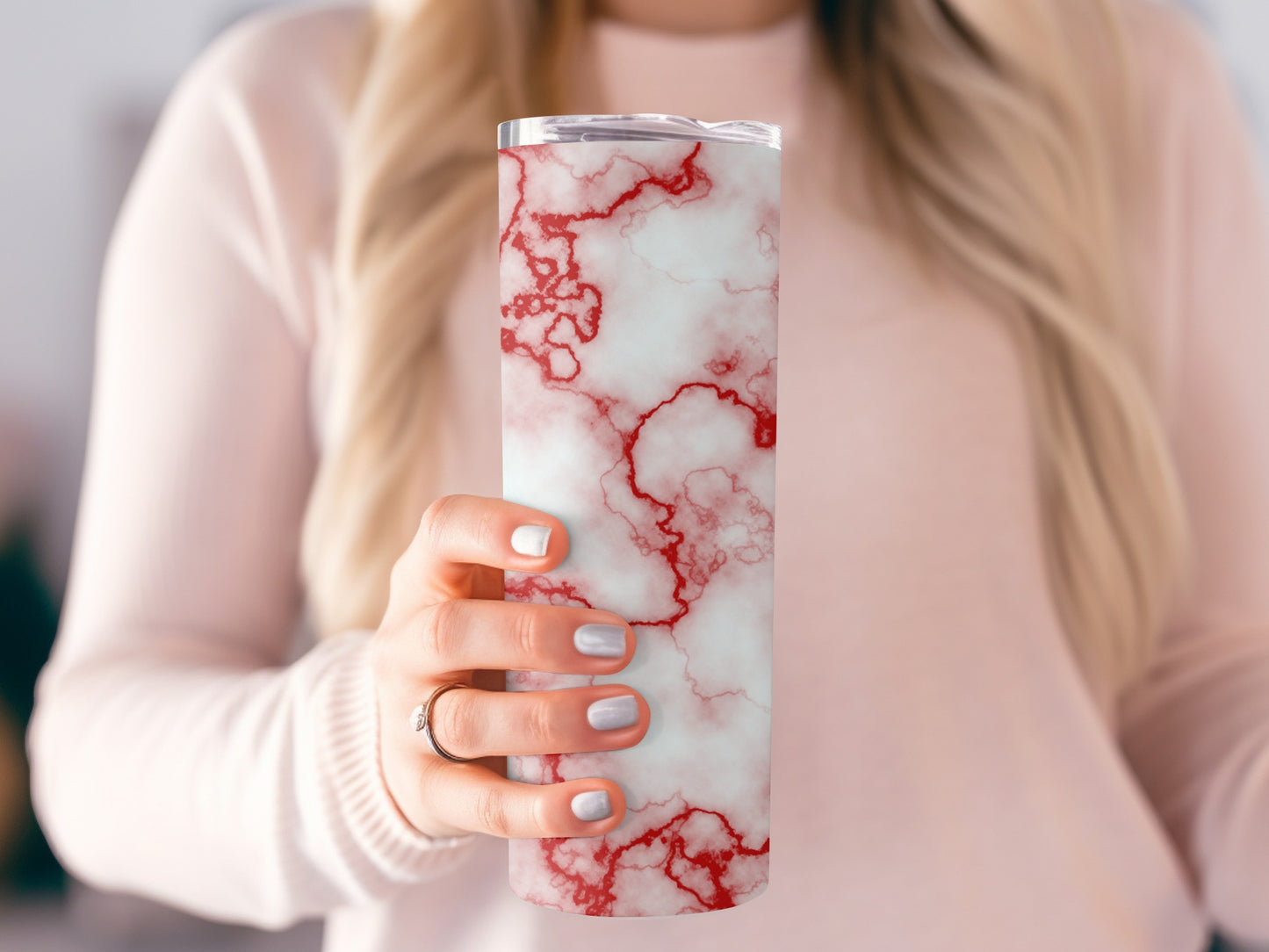 Red Veins Against Cloud Pattern Cool Aesthetic Tumblers