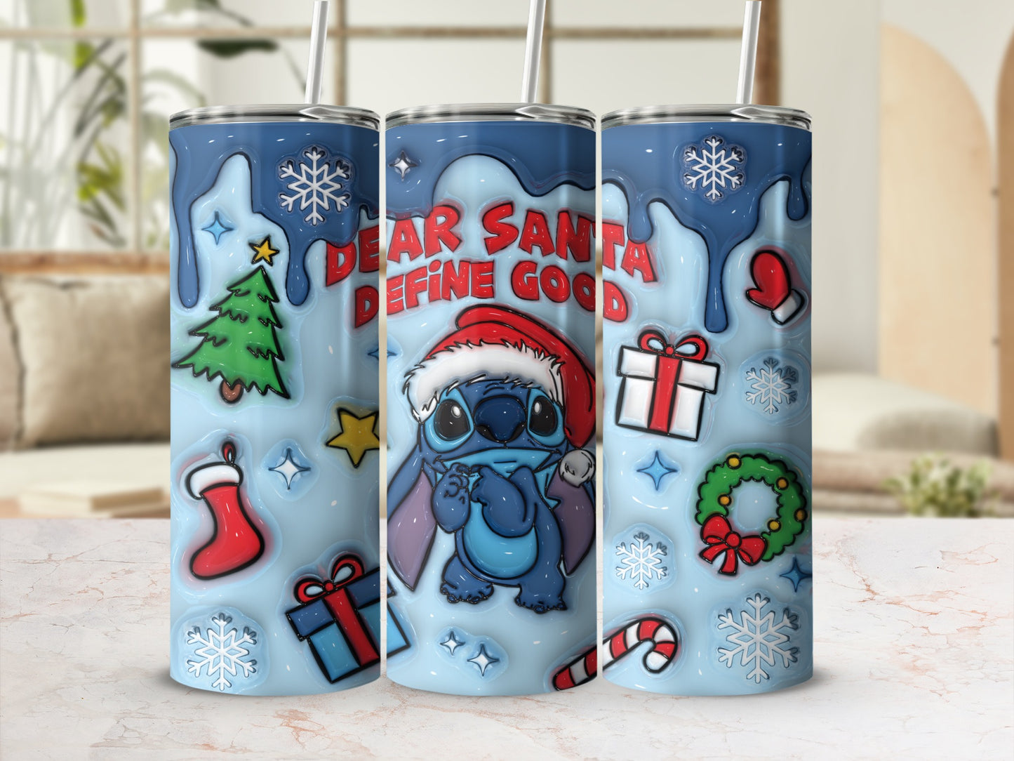 Dear Santa Define Good Christmas Themed Tumbler