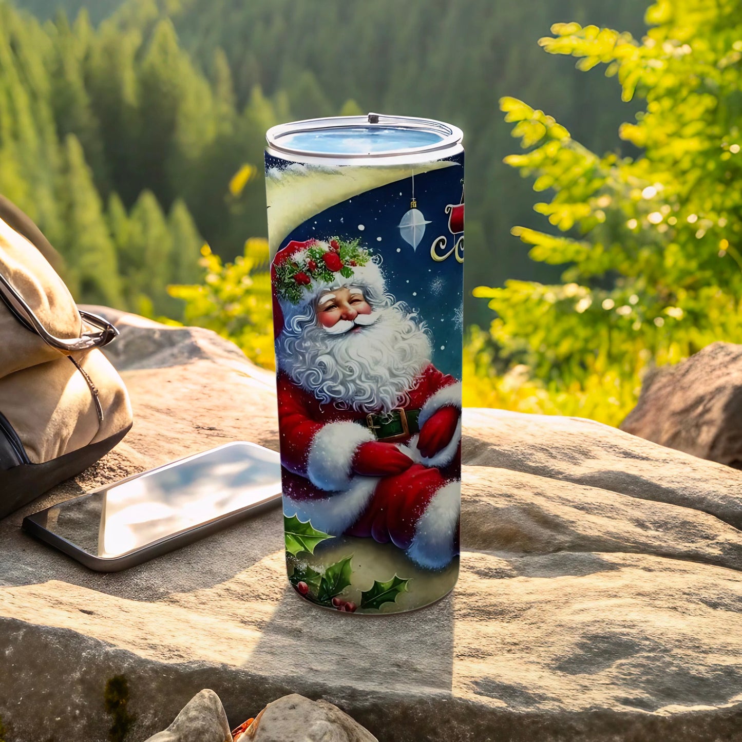 Festive Santa Claus Tumbler for Holiday Cheer