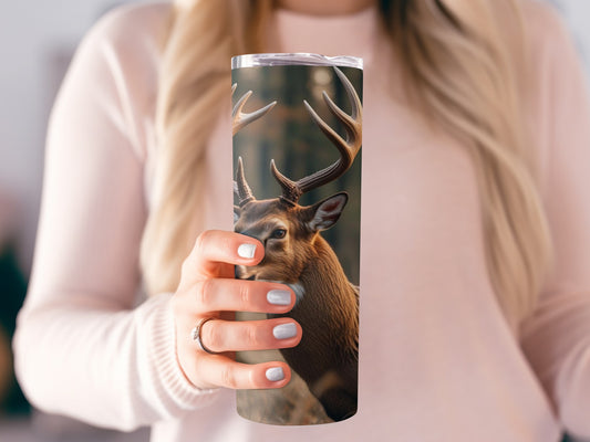 Deer Wildlife Close-Up Tumbler for Nature Lovers
