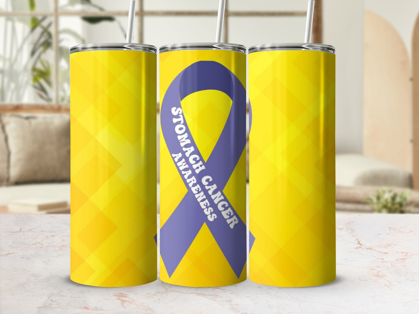 Stomach Cancer Awareness Yellow Tumbler Product