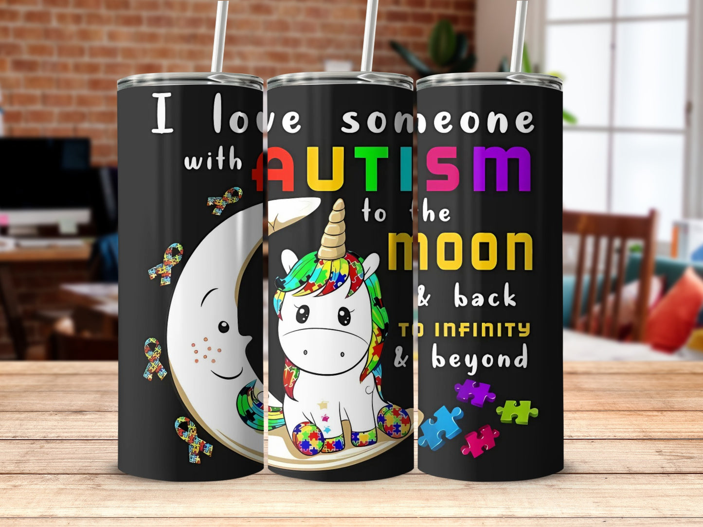I love someone with autism to the moon product