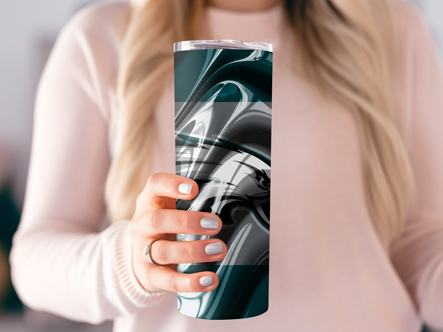 Philadelphia Eagles Team Logo Swirl Design Style Tumblers