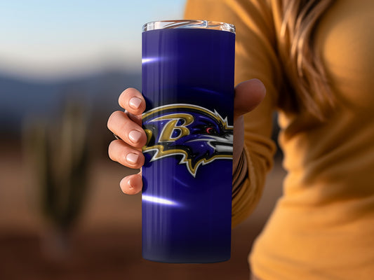 Ravens Logo Sharp Eye Team Colors In Orbit Tumblers