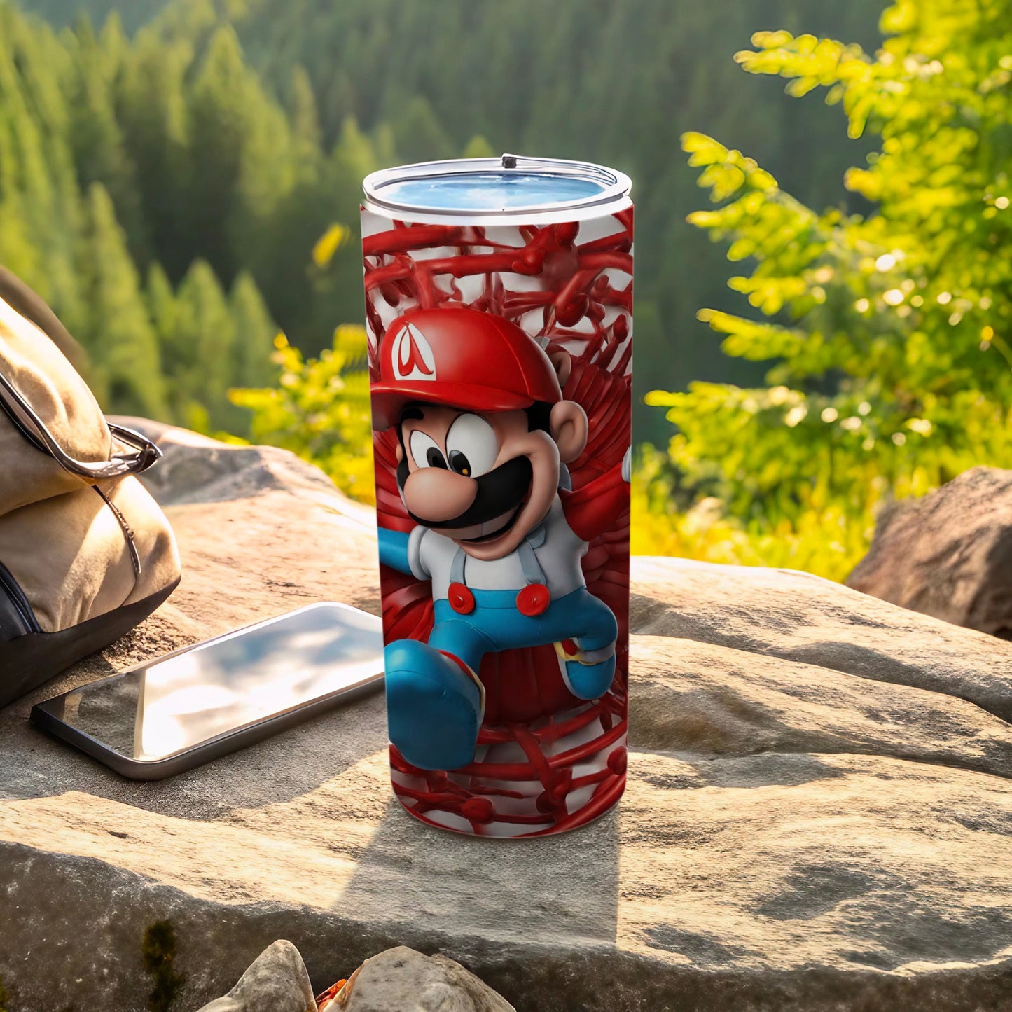 Vibrant and Fun Cartoon Character Travel Tumbler