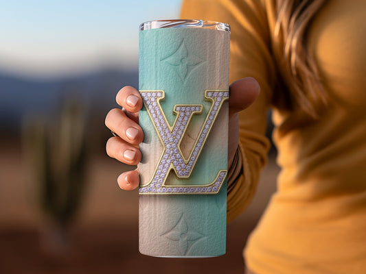 Stylish LV Design Insulated Travel Tumbler for Beverages