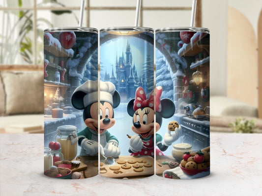 Mickey and Minnie Mouse Cooking Scene Tumbler Cup