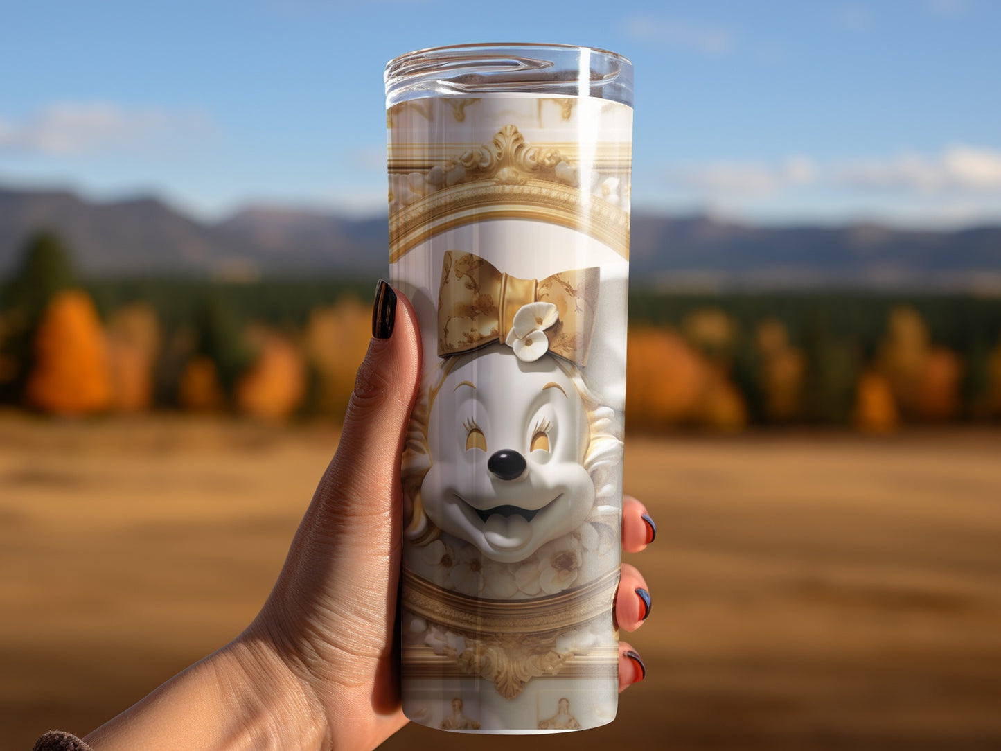 Vintage Inspired Minnie Mouse Themed Tumbler