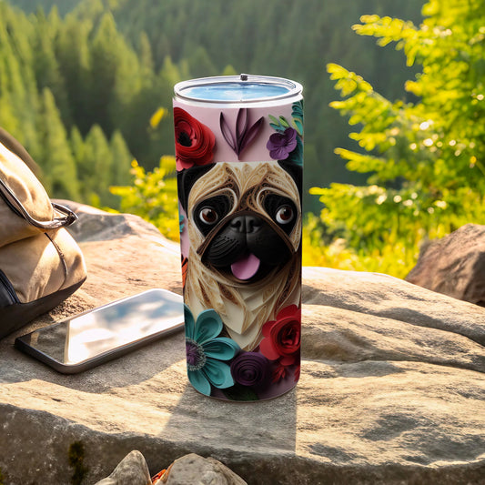 Quilling Art Pug Dog Floral Design Slim Tumbler product type
Pug
Dog
Tumbler
Quilling Art
Floral Design
Pet Lover Gift
Animal Print
Insulated Tumbler
Drinkware
Cute Pug
Artistic Design
Quilled Flower
Unique Gift
Custom Cup
Quilling Pug
Flower Pattern
Travel Mug
Pet Pug
Adorable
Pink Background