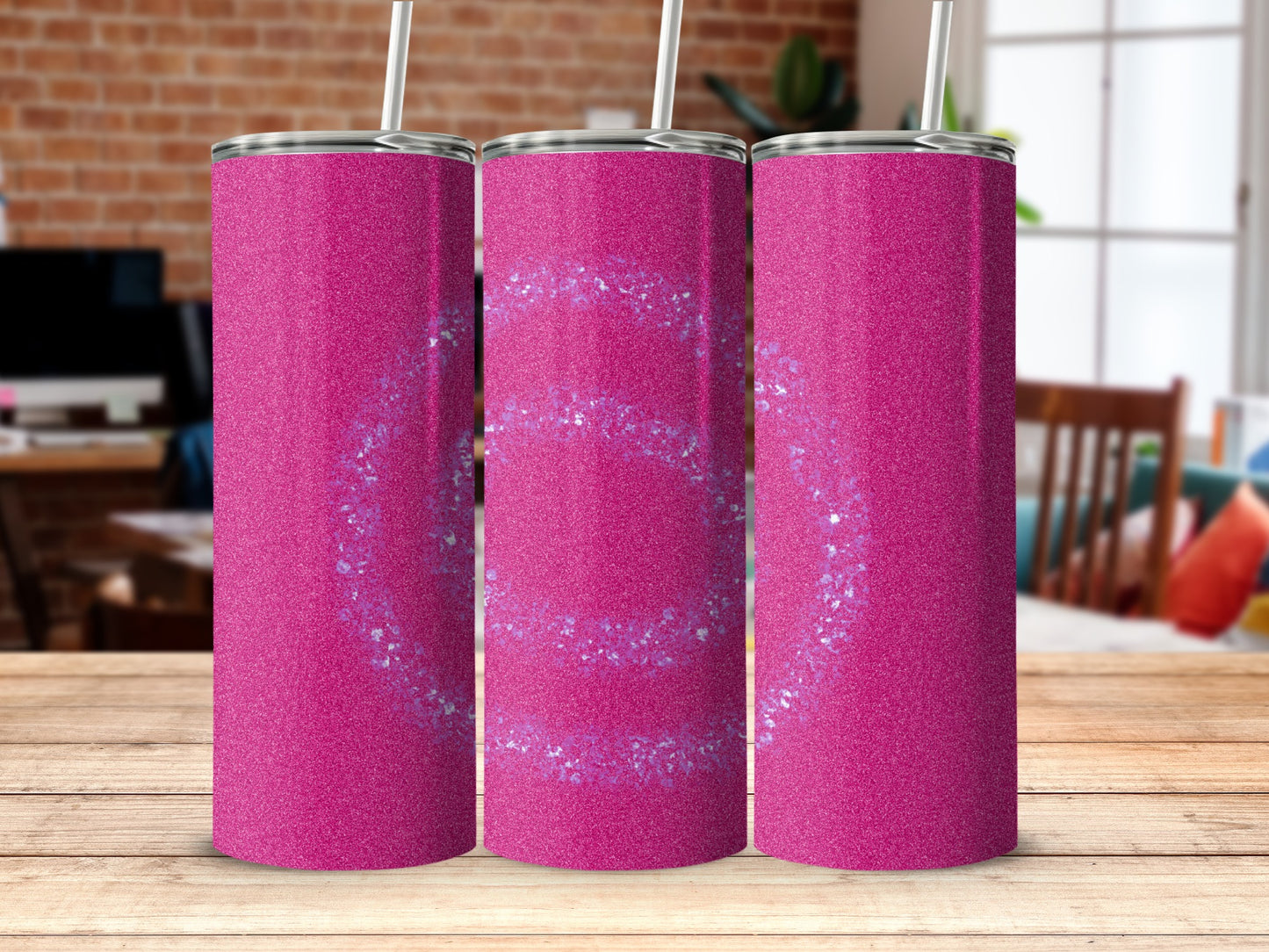 Pink Sparkle Galaxy Pattern Insulated Tumbler