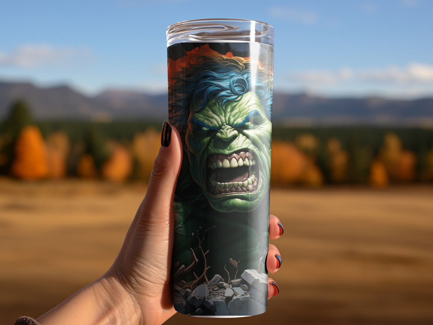 Incredible Green Rage Face Design Tumbler