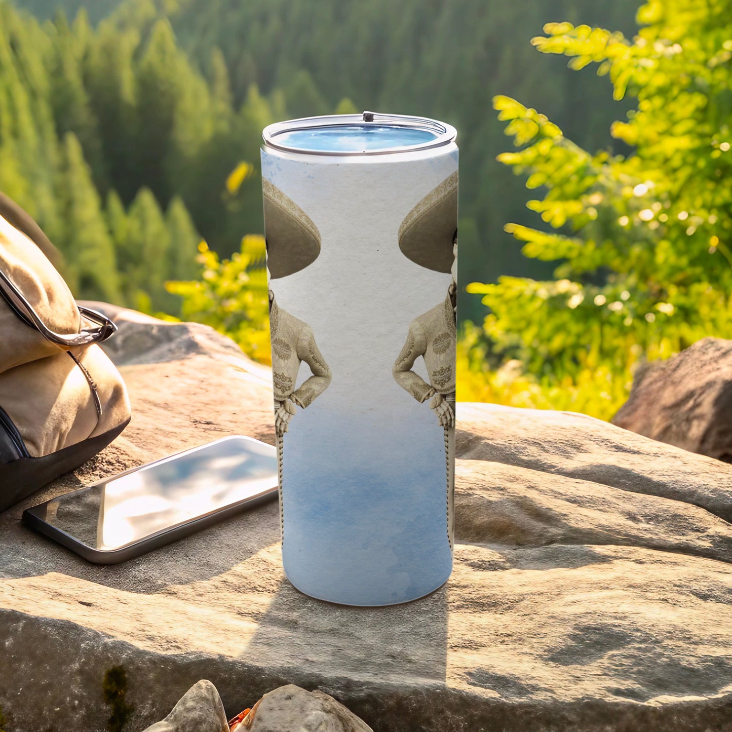 Vintage Skeleton Art Insulated Travel Tumbler