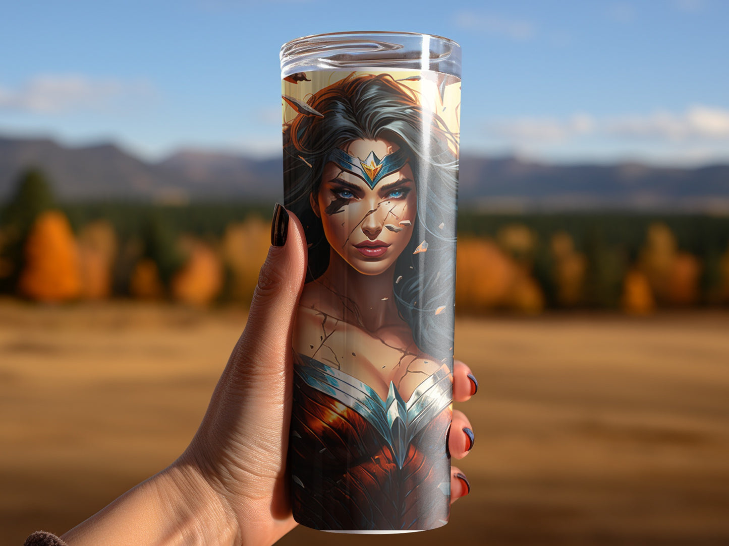 Superhero Themed Tumbler with Stunning Artwork