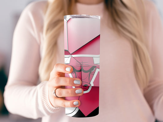 Abstract Bulls Logo in Broken Glass Style Design Tumblers