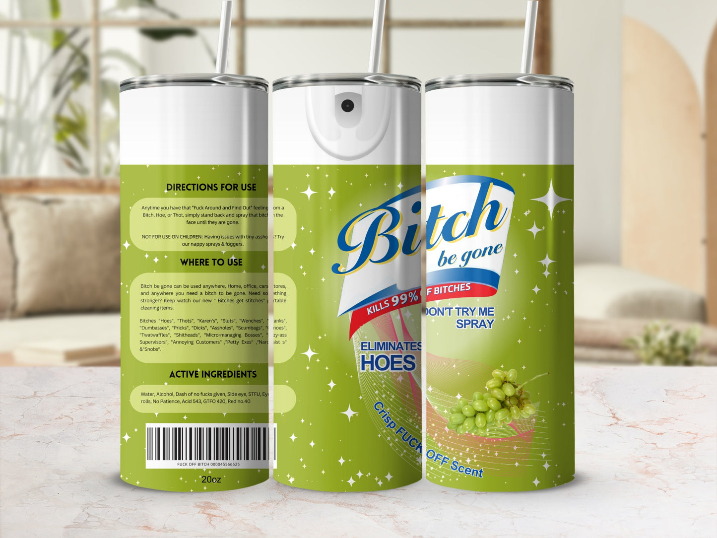 Bitch Be Gone Eliminates Hoes Spray 200z Novelty Cleaner