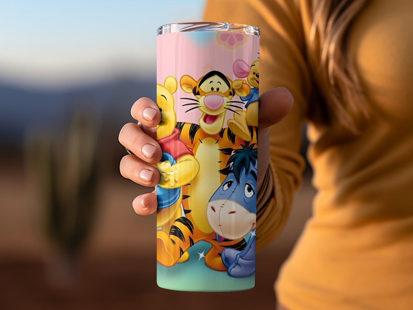 Pooh Tigger Piglet Roo Eeyore Group Picture Cute Characters Tumblers