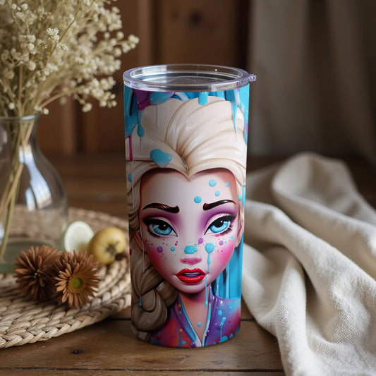 Colorful Painted Festival Tumbler with Unique Design