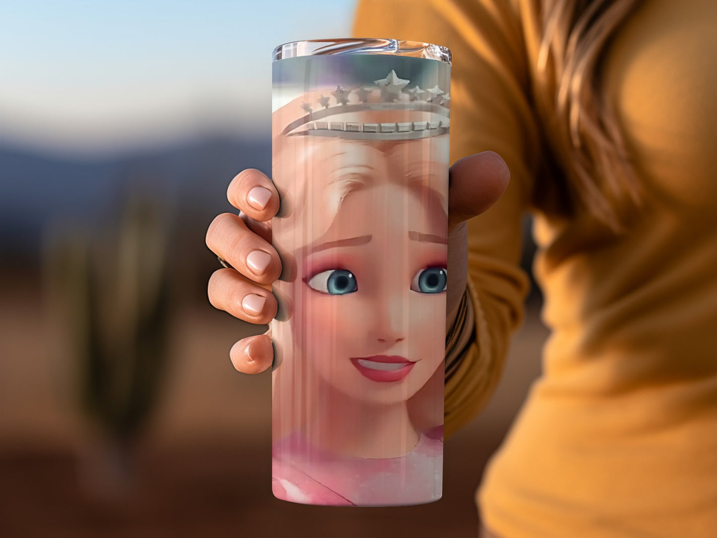 Blonde Barbie With Silver Crown Glamour Shot Tumblers
