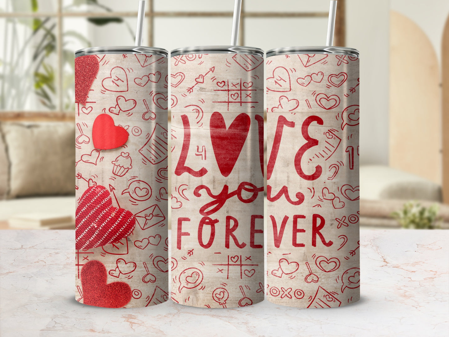 Love You Forever Insulated Tumbler Valentine's Gift