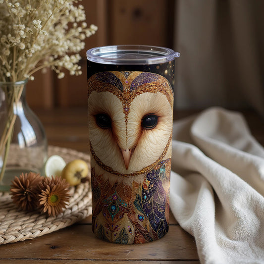 Enchanting Owl Artwork Insulated Travel Tumbler