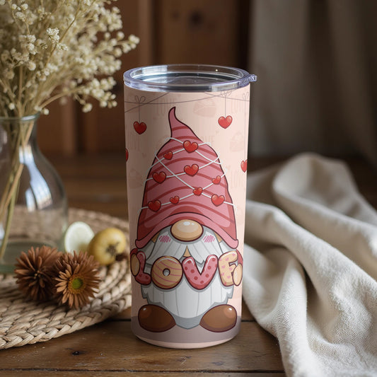 Adorable Heart Gnome Love Design Tumbler Product