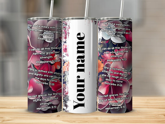 Inspirational Bible Verses Personalized Tumbler
