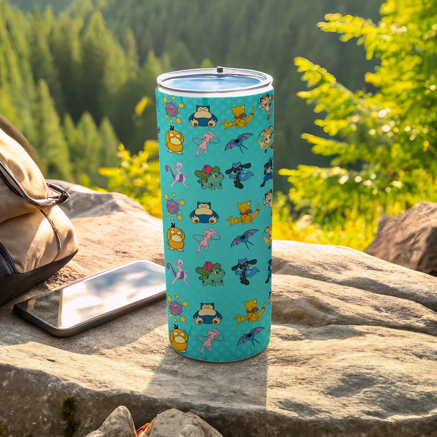 Vibrant Cartoon Characters Design Portable Tumbler