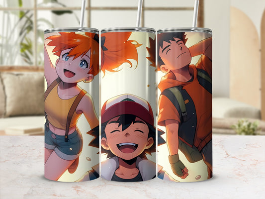 Anime Characters Themed Illustrated Tumbler Set