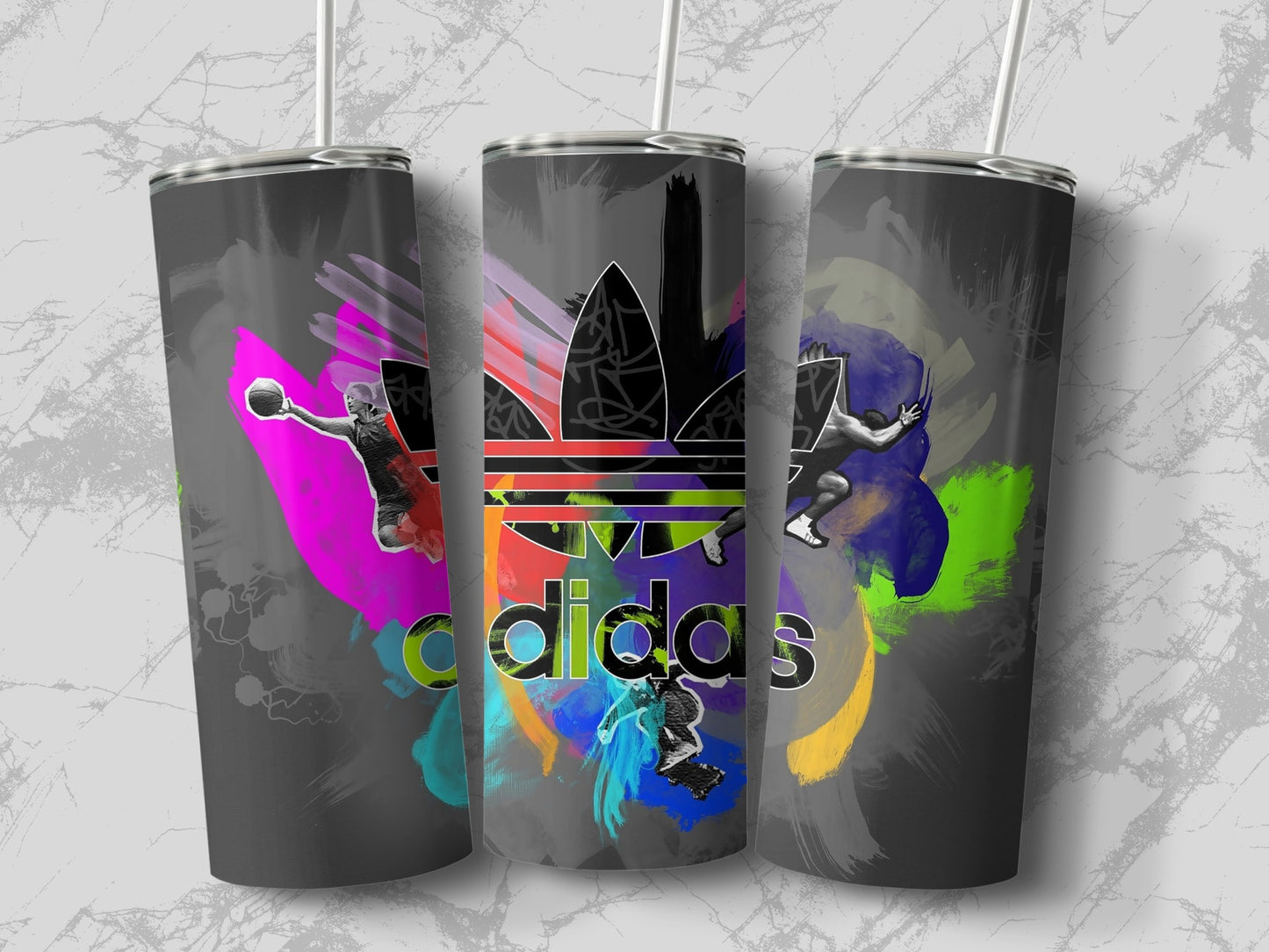 Colorful Basketball Design Drink Tumbler for Sports Fans