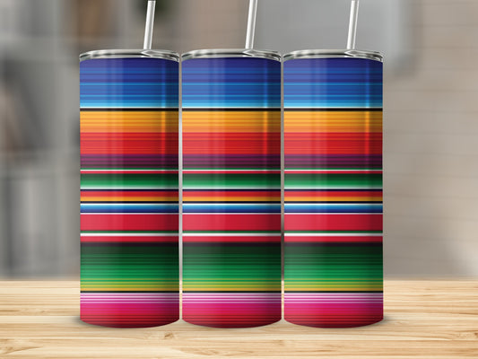 Bright Colorful Horizontal Stripe Pattern Tumbler product type
