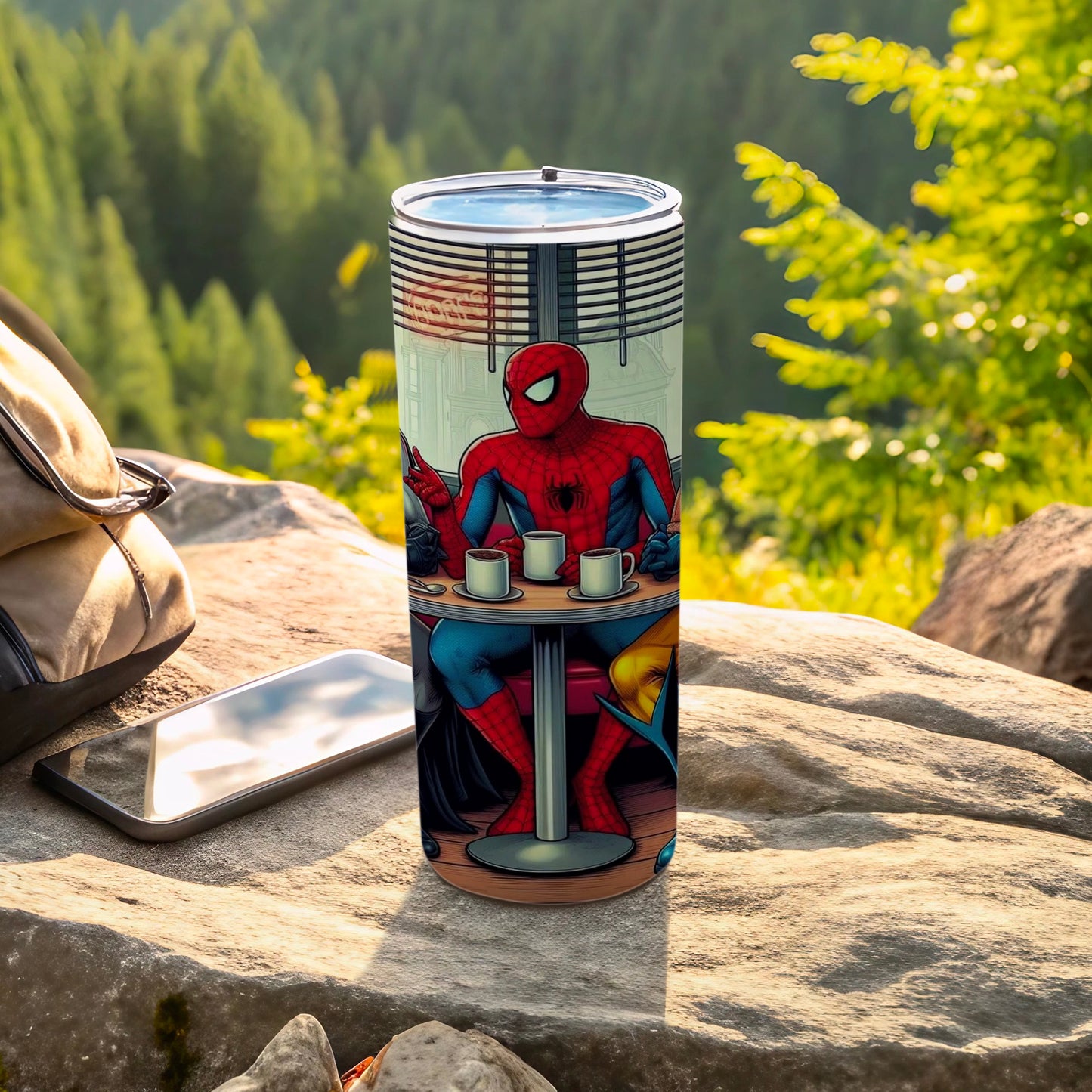 Superhero Coffee Break Tumbler Featuring Spider Hero