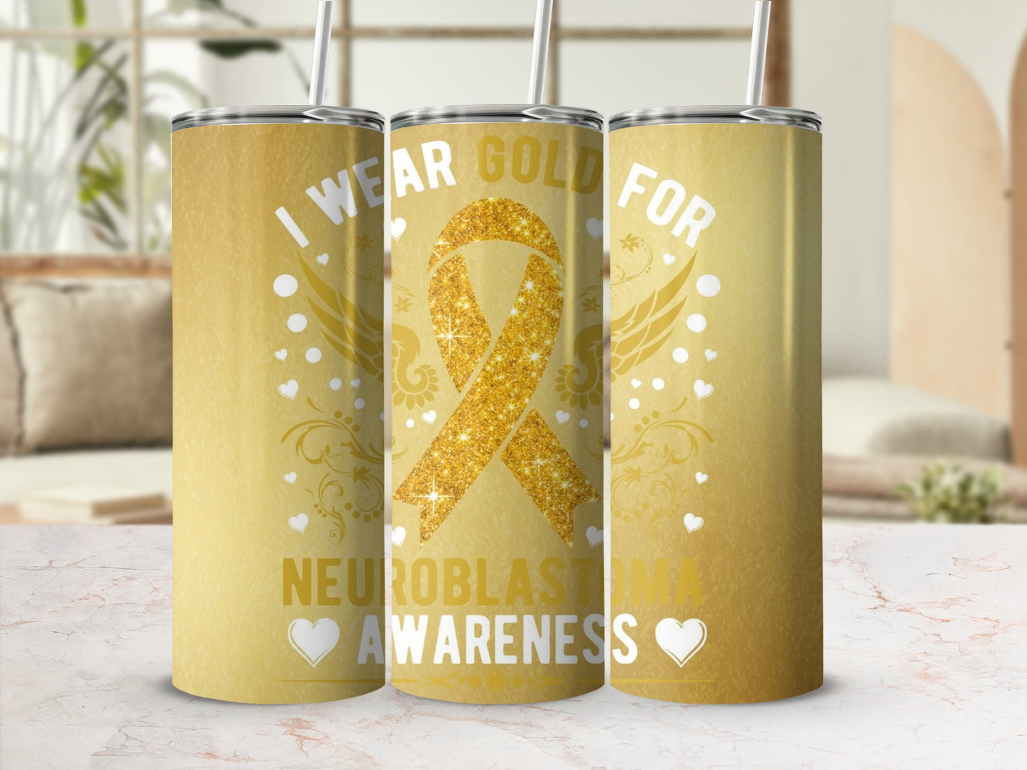 I Wear Gold For Neuroblastoma Awareness Tumbler