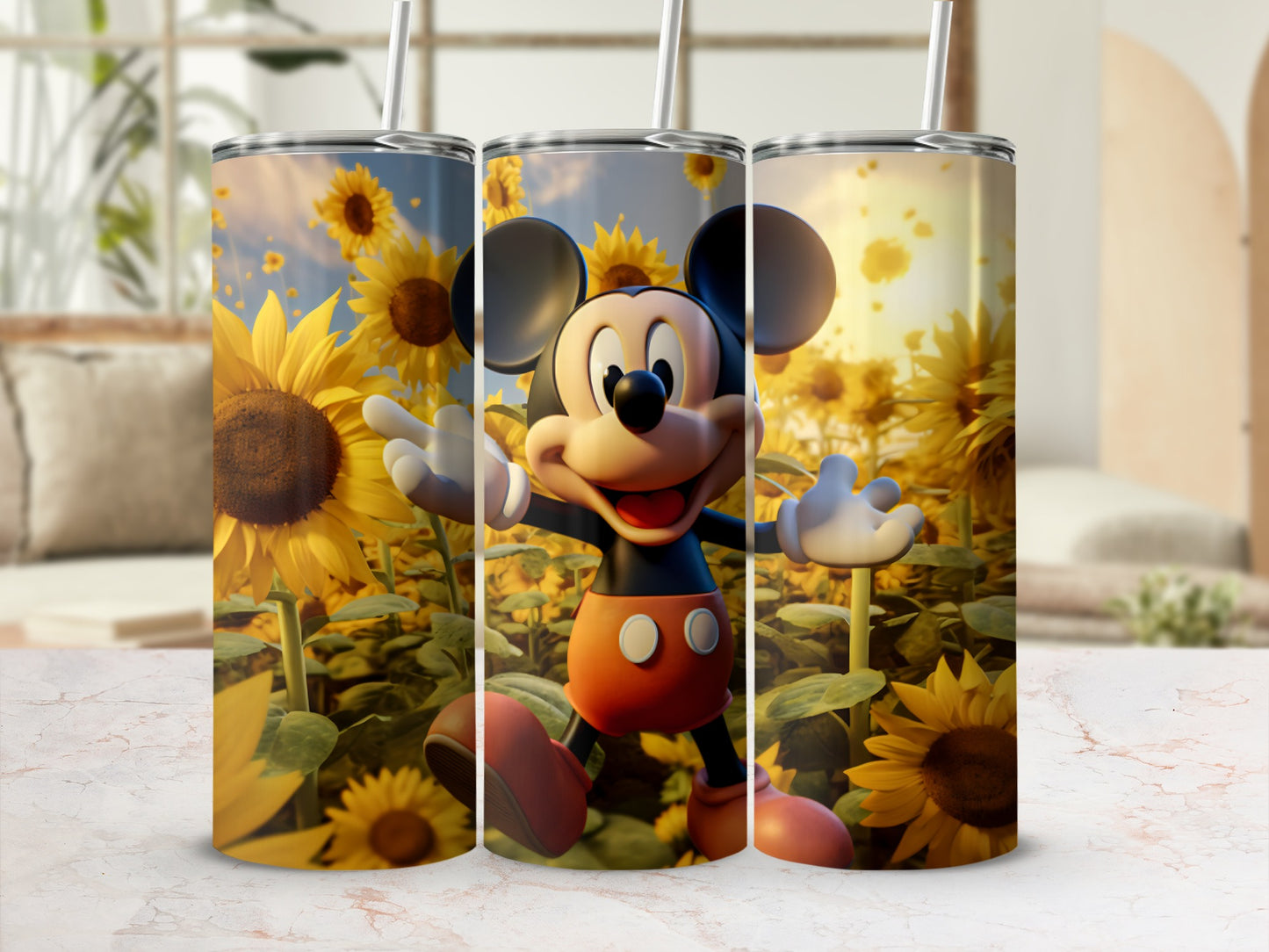 Mickey Mouse in Sunflowers Themed Tumbler product