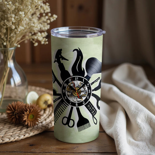 Stylish Personalized Barber Tools Design Tumbler