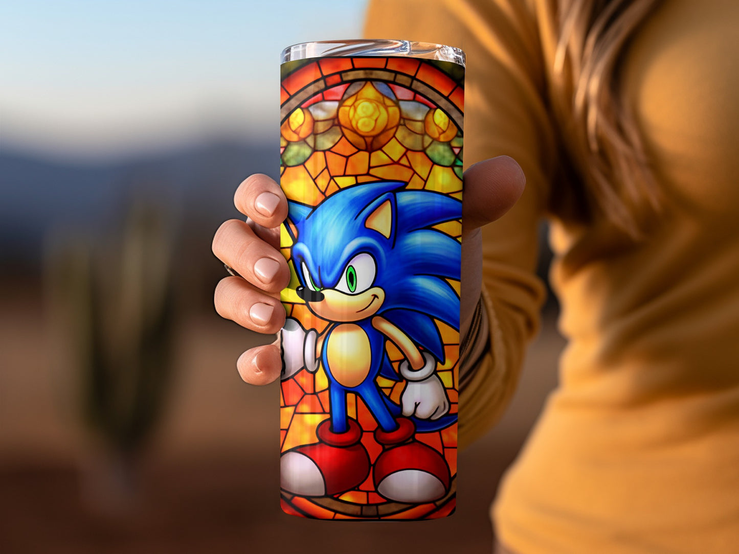 Vibrant Sonic the Hedgehog Themed Tumbler Product
