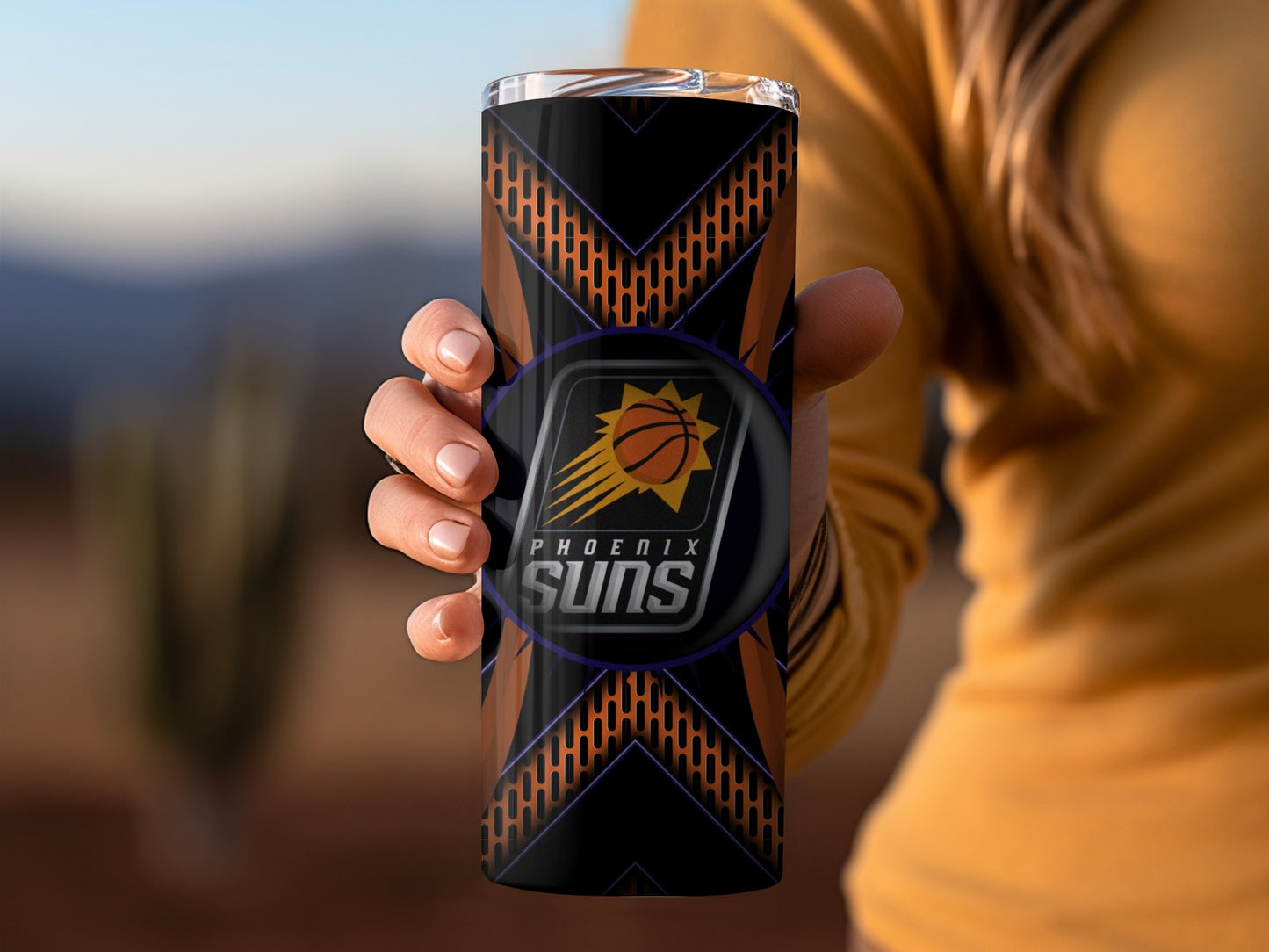 Phoenix Suns Basketball Team Pattern Graphic Design Tumblers