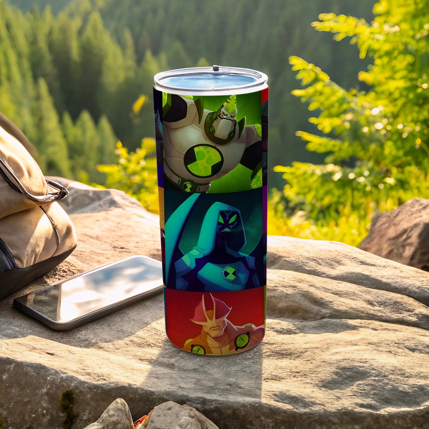 Colorful Animated Character Print Tumbler Drinkware